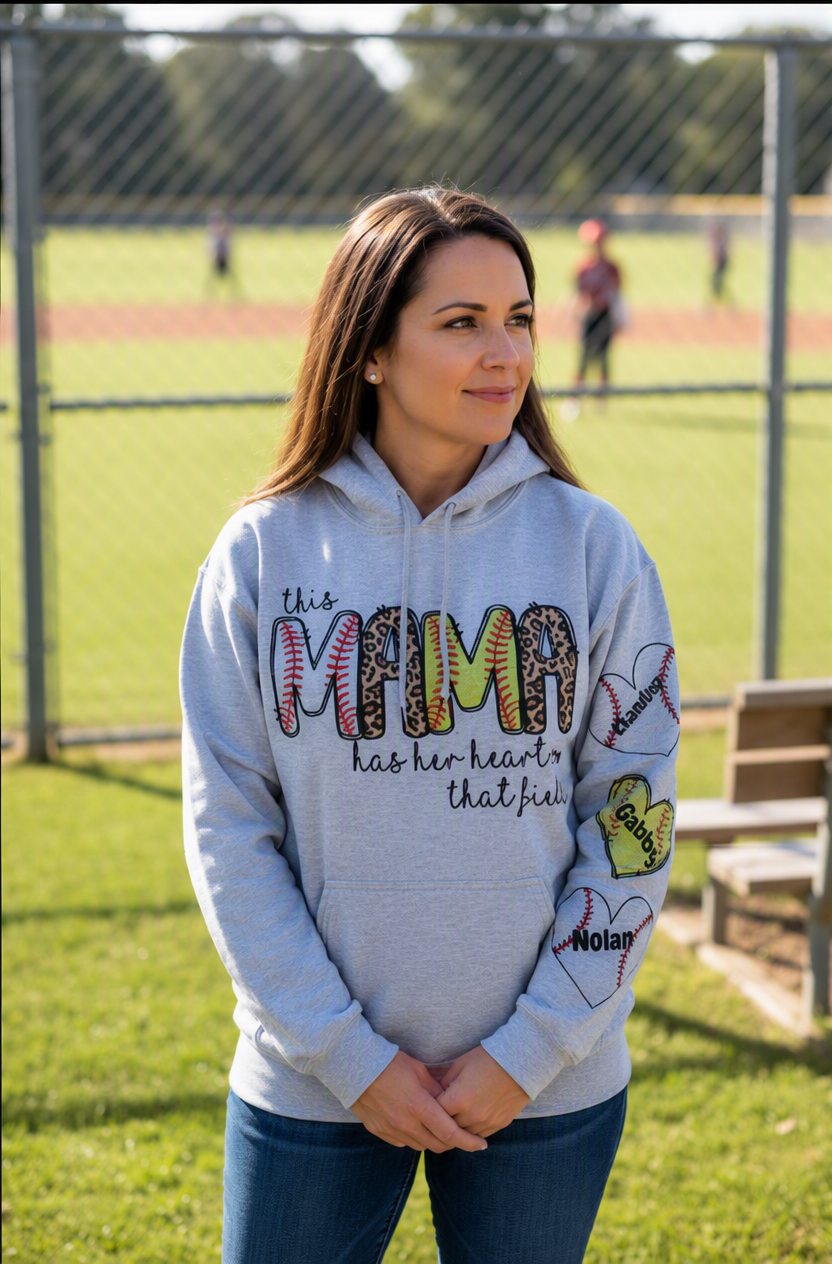 This Mama Heart on Field custom