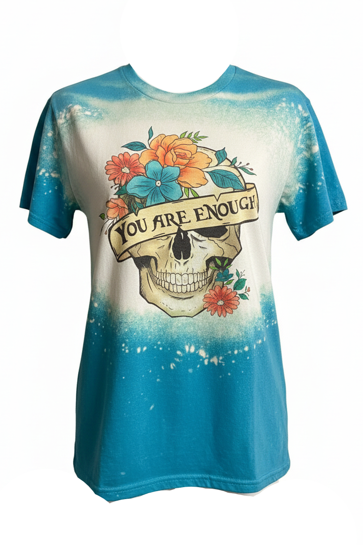 You are Enough Floral Skull