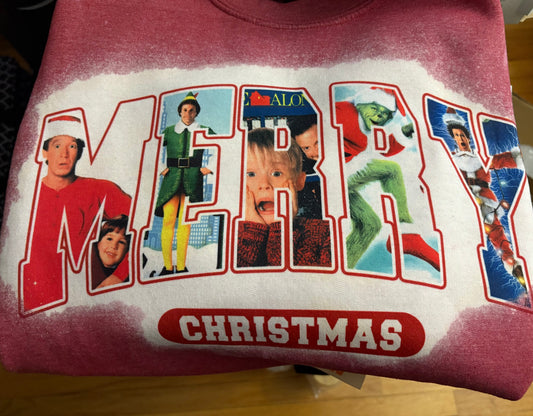 Retro Merry Christmas Crew Neck